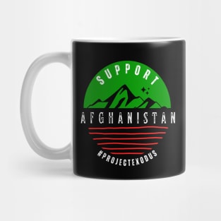 Support Afghanistan circle (black background) Mug